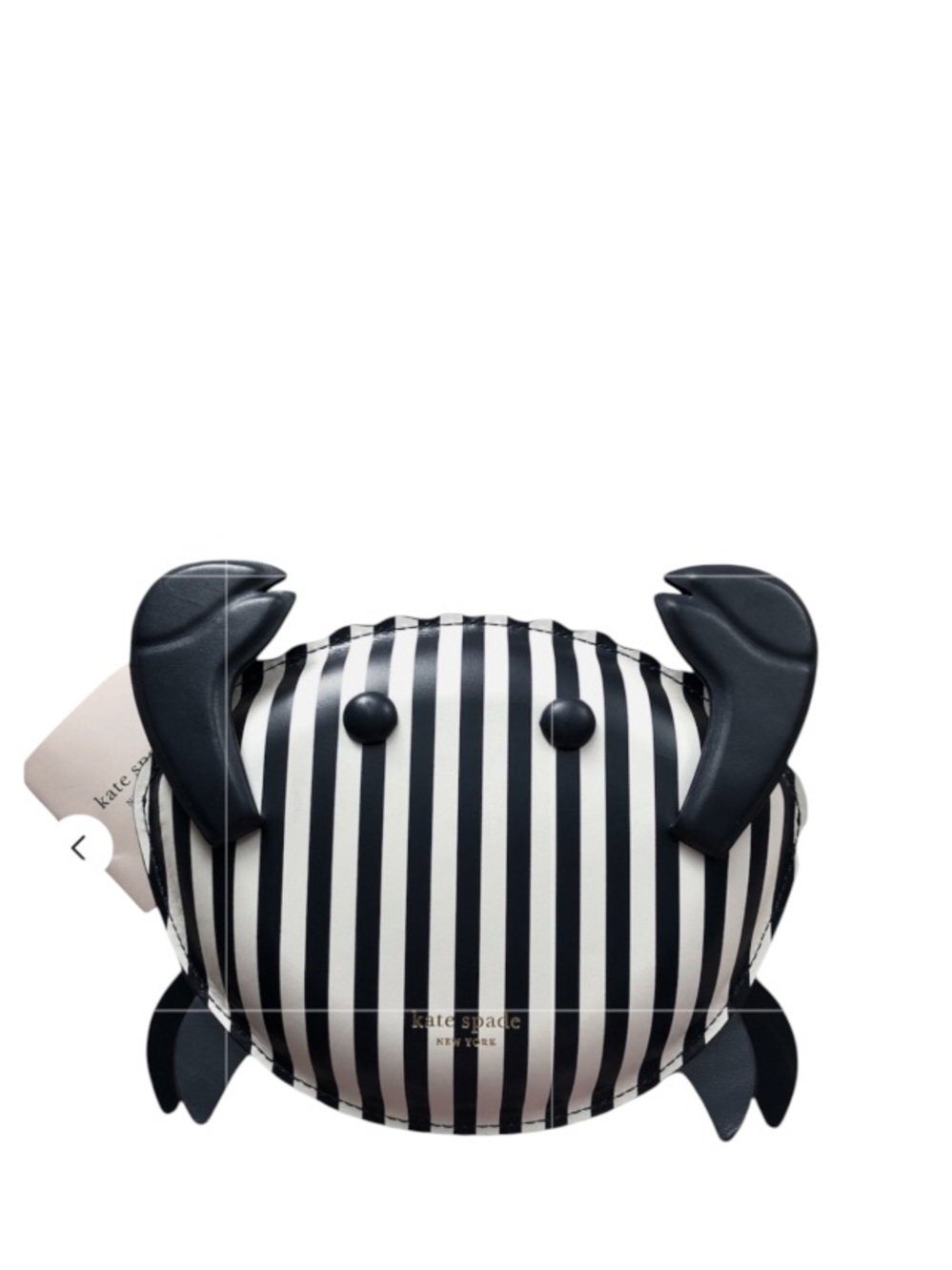 kate spade Navy & White Striped Shelly Crab Mini Crossbody